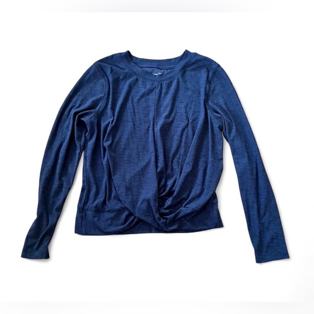 Old Navy Active Black Performance Wrap Long Sleeved Workout Athletic Tee
